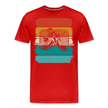 Eishockey Hockey sur glace - T-shirt bio Premium Homme - rouge - Devant - Damien (186cm)