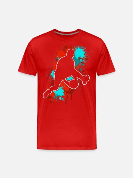 Basketball Basketball Player - Men's Premium Organic T-Shirt - red
