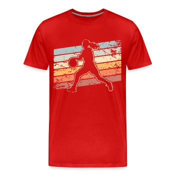 Basketball Basketball Player Women Basketball - Men's Premium Organic T-Shirt - red - Front - Damien (186cm)