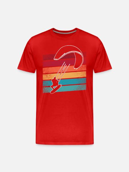 Kitesurfer Kiteboard Kitesurfing Kitesurf - Men's Premium Organic T-Shirt - red