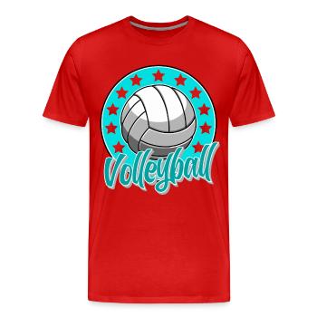 Volleyball - Men's Premium Organic T-Shirt - red - Front - Damien (186cm)