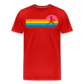 Basketball Women's Basketball Player - Men's Premium Organic T-Shirt - red - Front - Damien (186cm)