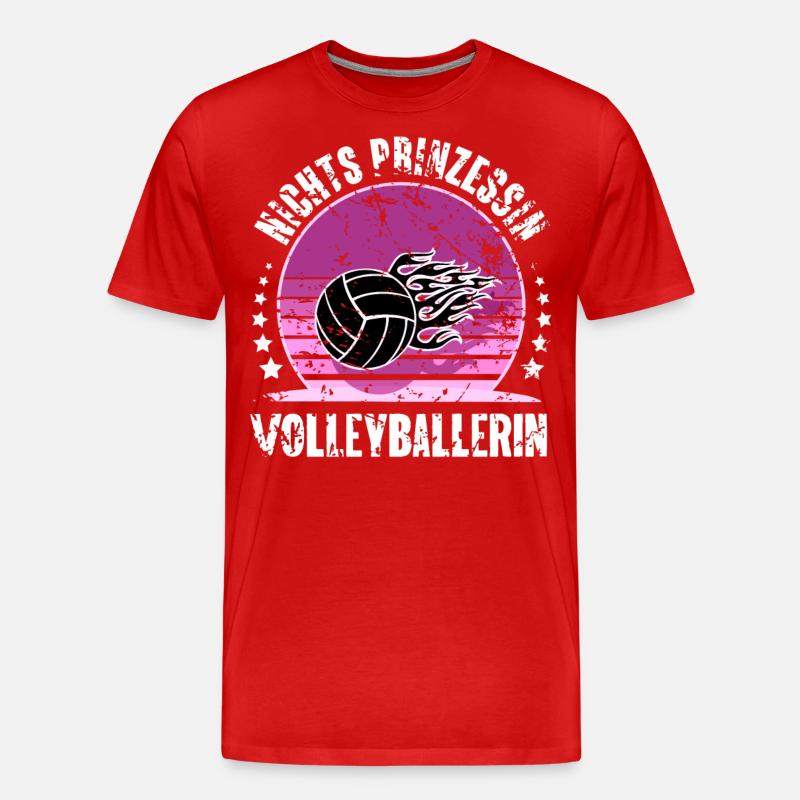 Volleyball - Männer Premium Bio T-Shirt - Rot