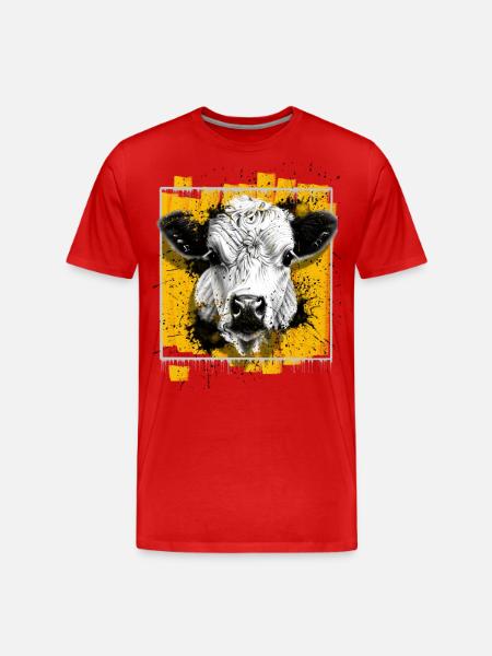 Ko - Organic T-shirt Ekologisk premium-T-shirt herr - röd