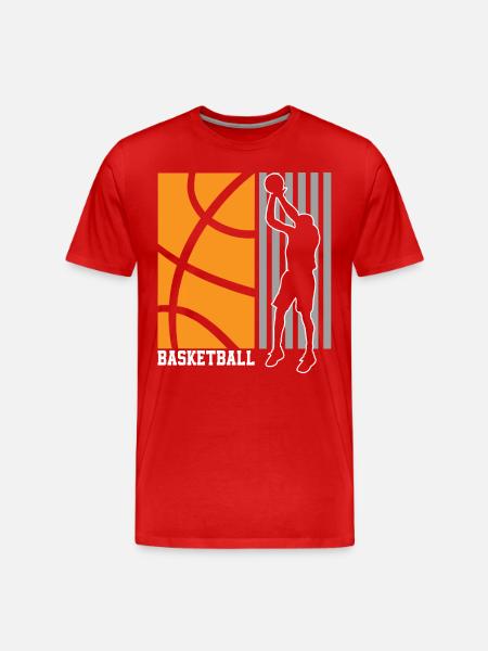Basketball Basketball Player - Men's Premium Organic T-Shirt - red