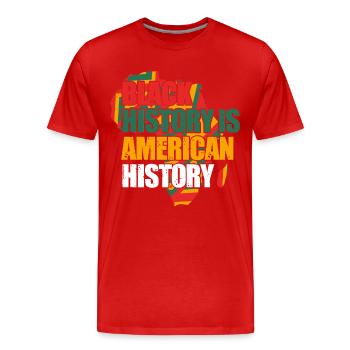 Mois de l’histoire des Noirs Histoire des Noirs - T-shirt bio Premium Homme - rouge - Devant - Damien (186cm)