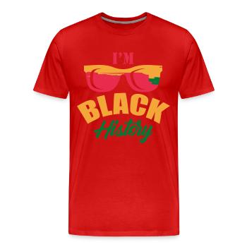 Mois de l’histoire des Noirs Histoire des Noirs - T-shirt bio Premium Homme - rouge - Devant - Damien (186cm)