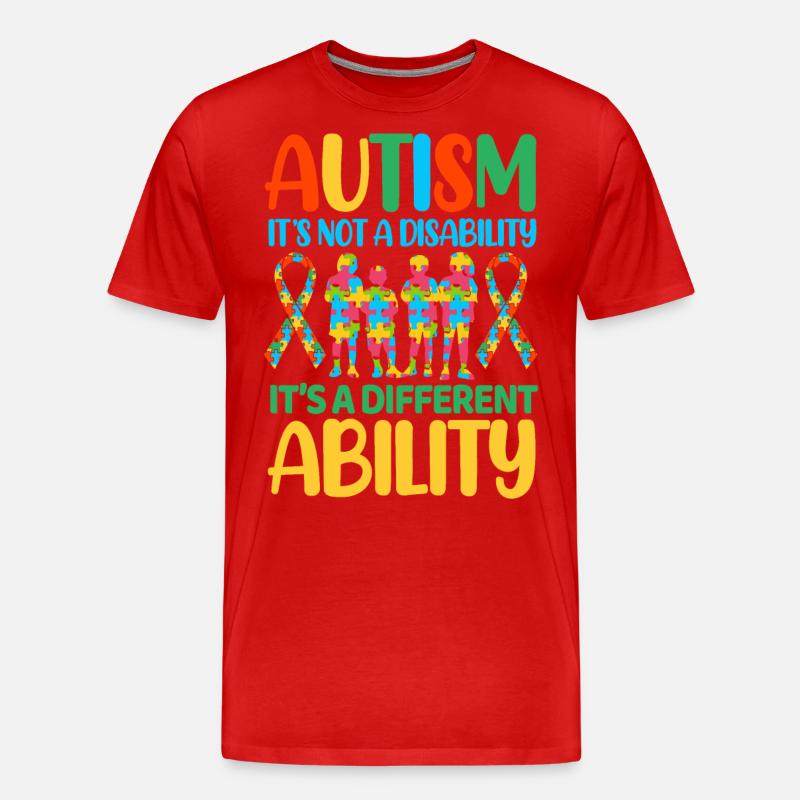 Autismus Autist - Männer Premium Bio T-Shirt - Rot