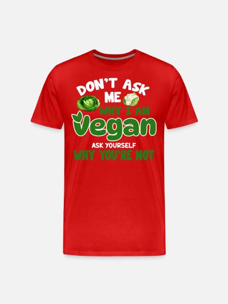 Vegan Veganism - Men's Premium Organic T-Shirt - red