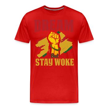 Mois de l’histoire des Noirs Histoire des Noirs - T-shirt bio Premium Homme - rouge - Devant - Damien (186cm)