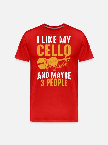Cello Cellist - Men's Premium Organic T-Shirt - red