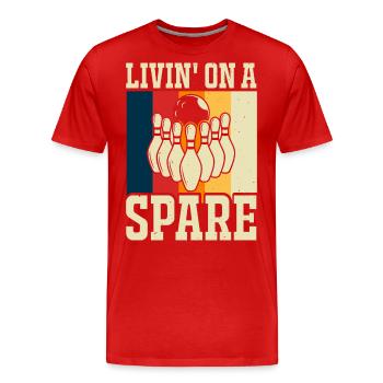 Bowling - T-shirt bio Premium Homme - rouge - Devant - Damien (186cm)