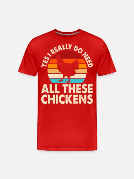 Poulets Poulet - T-shirt bio Premium Homme - rouge