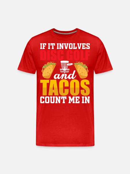 Disc Golf Tacos - Men's Premium Organic T-Shirt - red