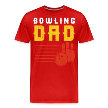 Bowling - Männer Premium Bio T-Shirt - Rot - Vorne - Damien (186cm)