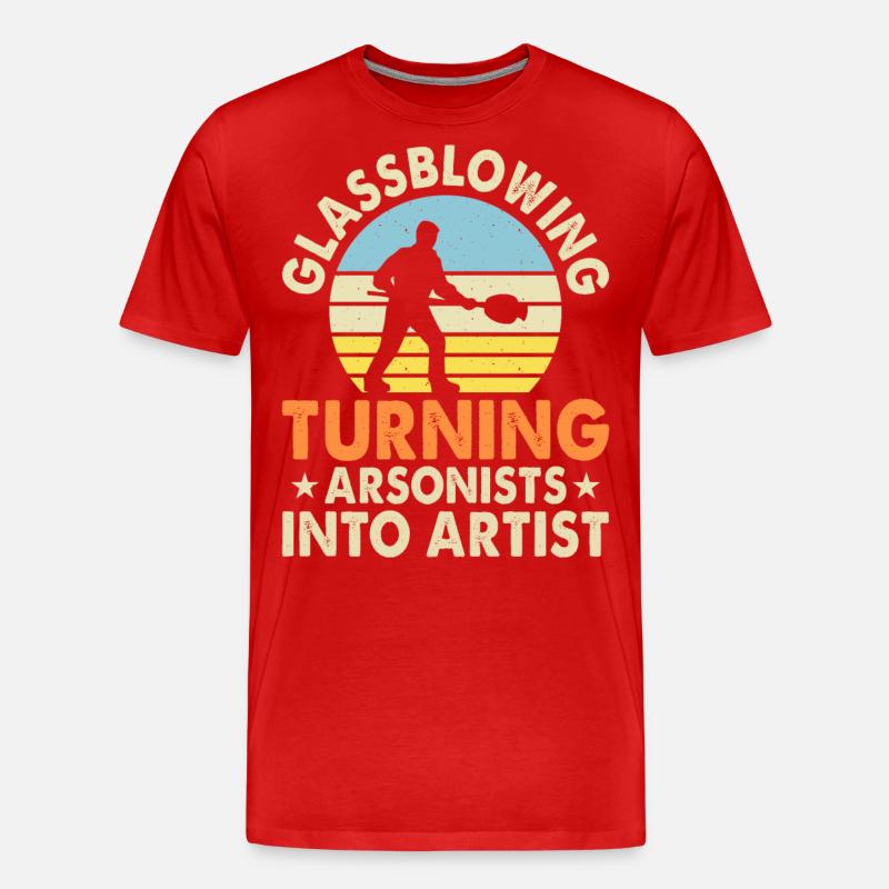 Glasbläser - Männer Premium Bio T-Shirt - Rot
