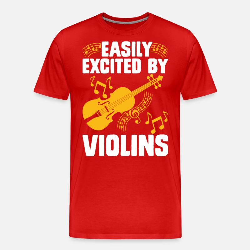 Violine Violinist - Männer Premium Bio T-Shirt - Rot