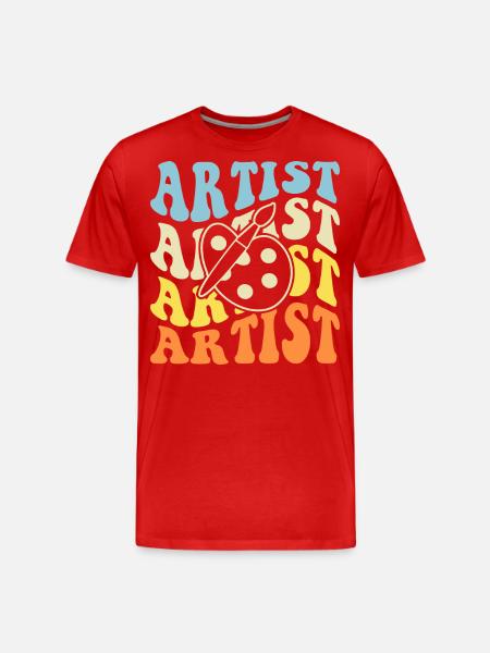 Artist - Men's Premium Organic T-Shirt - red