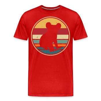 Koala - Männer Premium Bio T-Shirt - Rot - Vorne - Damien (186cm)
