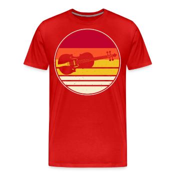 Violine Violinist - Männer Premium Bio T-Shirt - Rot - Vorne - Damien (186cm)