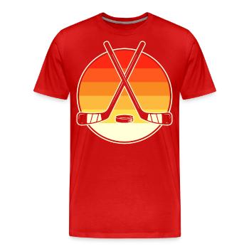 Hockey Eishockey Ice Hockey - Men's Premium Organic T-Shirt - red - Front - Damien (186cm)