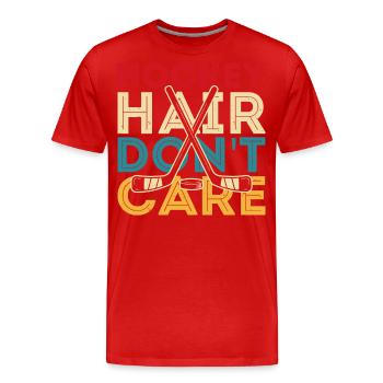 Hockey Eishockey Hockey sur glace - T-shirt bio Premium Homme - rouge - Devant - Damien (186cm)