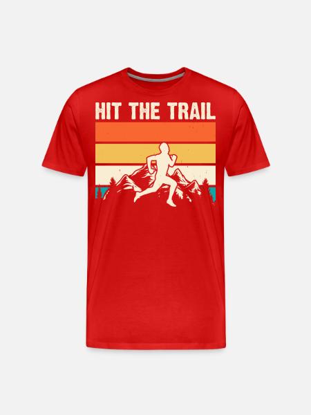 Jogging Course Marathon - T-shirt bio Premium Homme - rouge