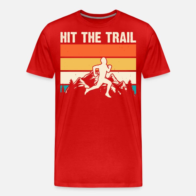 Jogging Course Marathon - T-shirt bio Premium Homme - rouge
