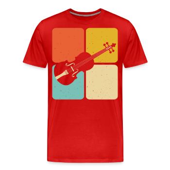 Violine Violinist - Männer Premium Bio T-Shirt - Rot - Vorne - Damien (186cm)