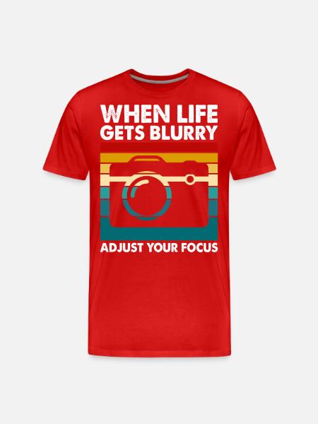Photographer - Men's Premium Organic T-Shirt - red