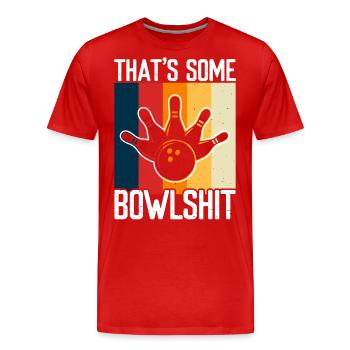 Bowling - Männer Premium Bio T-Shirt - Rot - Vorne - Damien (186cm)