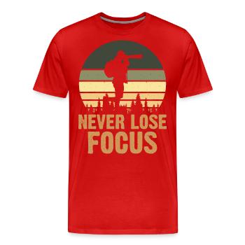 Photographer - Men's Premium Organic T-Shirt - red - Front - Damien (186cm)