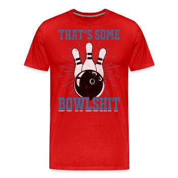 Bowling - T-shirt bio Premium Homme - rouge - Devant - Damien (186cm)