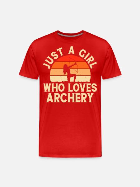Archer Archery - Men's Premium Organic T-Shirt - red