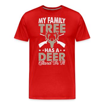 Jäger Jagen - Männer Premium Bio T-Shirt - Rot - Vorne - Damien (186cm)