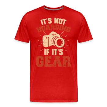 Photographer - Men's Premium Organic T-Shirt - red - Front - Damien (186cm)