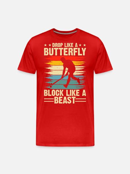 Hockey sur gazon - T-shirt bio Premium Homme - rouge