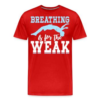 Swimming Float - Men's Premium Organic T-Shirt - red - Front - Damien (186cm)