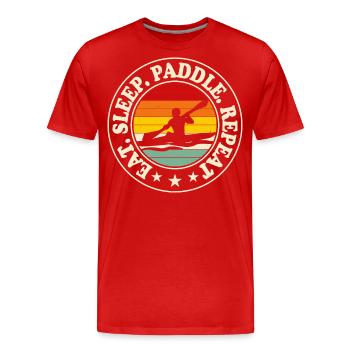 Kajak Kajakfahrer Kajaker - Männer Premium Bio T-Shirt - Rot - Vorne - Damien (186cm)
