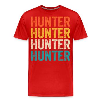 Jäger Jagen - Männer Premium Bio T-Shirt - Rot - Vorne - Damien (186cm)