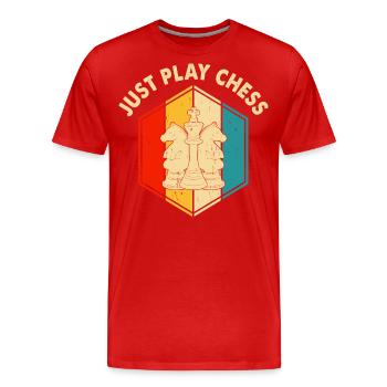 Schach - Männer Premium Bio T-Shirt - Rot - Vorne - Damien (186cm)