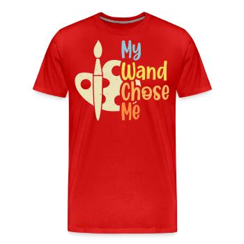 Artiste - T-shirt bio Premium Homme - rouge - Devant - Damien (186cm)