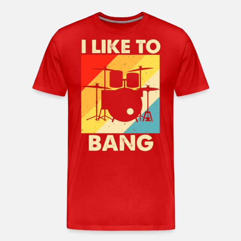 Batterie Batteur Batteur - T-shirt bio Premium Homme - rouge