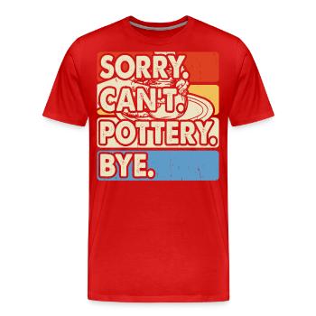Töpfern Töpferei Töpfer - Männer Premium Bio T-Shirt - Rot - Vorne - Damien (186cm)