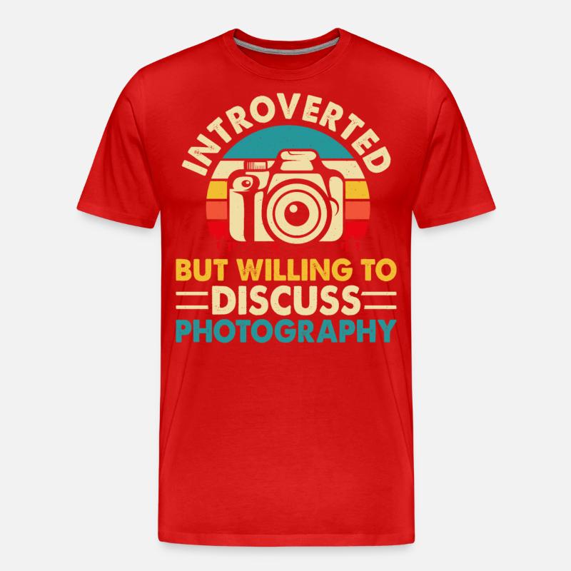 Fotograf - Männer Premium Bio T-Shirt - Rot