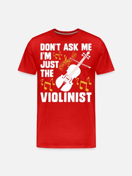 Violin Violinist - Men's Premium Organic T-Shirt - red