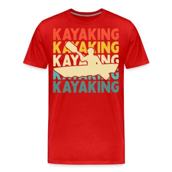 Kajak Kajakfahrer Kajaker - Männer Premium Bio T-Shirt - Rot - Vorne - Damien (186cm)