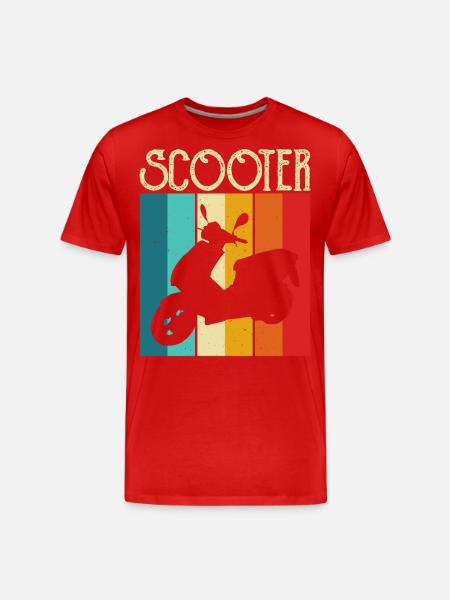 Scooter Scooter Rider Scooter - Men's Premium Organic T-Shirt - red