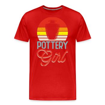 Poterie Poterie Poterie - T-shirt bio Premium Homme - rouge - Devant - Damien (186cm)