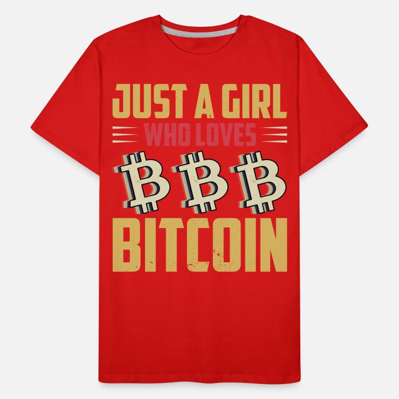 Bitcoin Krypto Kryptowährung Männer Premium Bio T-Shirt